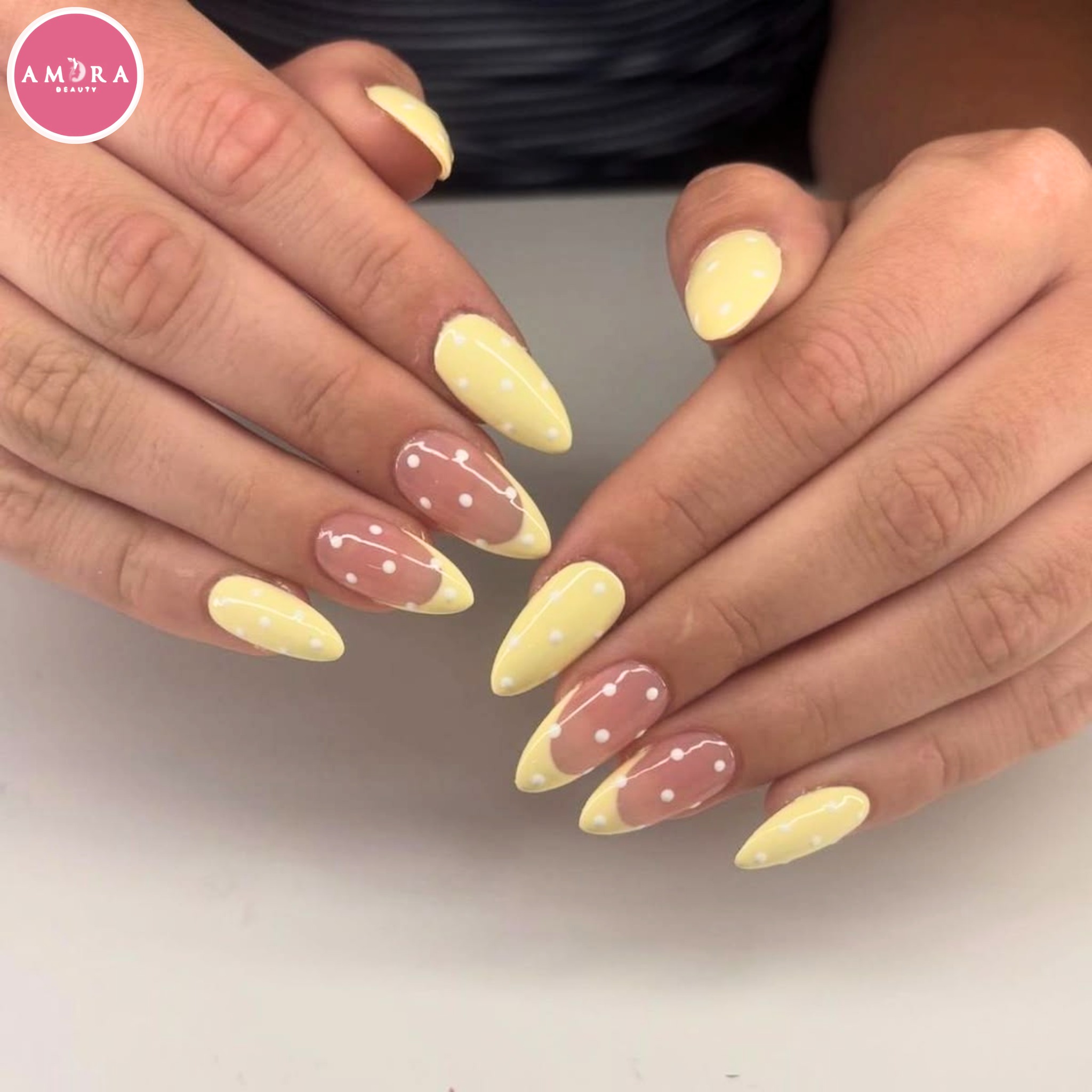 Fresh manicure with trendy nail design